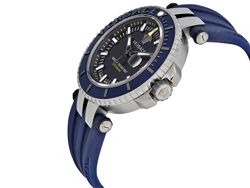 Versace V Race Blue Silicone Strap Diver Watch VAK020016 – Mountain